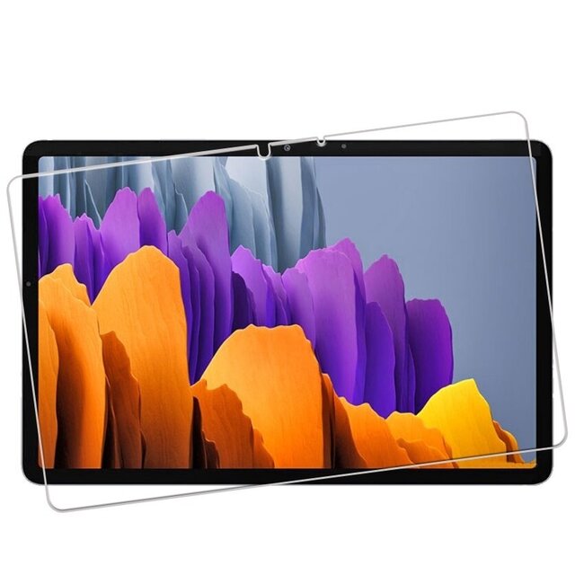 Case2go - Hoes en screenprotector voor de Samsung Galaxy Tab A7 - Tri-fold Book Case en Tempered Glass Cover - 10.4 inch - Vlinders