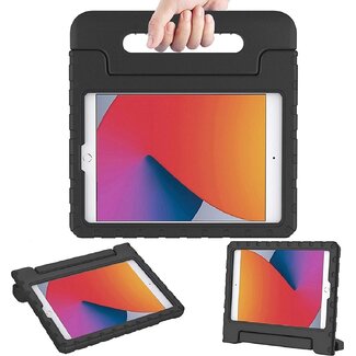 Case2go iPad 10.2 2019 / 2020 / 2021 hoes - Schokbestendige case met handvat - Zwart