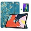 Case2go iPad Air 2020 hoes - 10.9 inch - hoes en Screenprotector - Tablet hoes met Auto sleep/wake Functie - Witte Bloesem