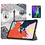 Case2go - Hoes voor de iPad Air 10.9 (2020) - hoes en Screenprotector - Tablet hoes met Auto sleep/wake Functie - Eiffeltoren