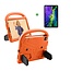 Case2go iPad Air 2020 hoes met screenprotector - 10.9 inch - Schokbestendige case met handvat - iPad hoes Kinderen - Oranje