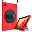 Case2go - Hoes voor Samsung Galaxy Tab A7 (2020) - 10.4 inch - Hand Strap Armor Case - Rood