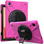 Case2go - Hoes voor Samsung Galaxy Tab A7 (2020) - 10.4 inch - Hand Strap Armor Case - Magenta