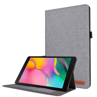 Case2go Samsung Galaxy tab A7 (2020) hoes - 10.4 inch - Book Case met Soft TPU houder - Grijs