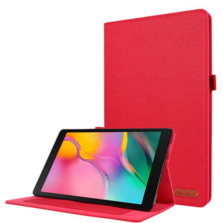 Case2go Samsung Galaxy tab A7 (2020) hoes - 10.4 inch - Book Case met Soft TPU houder - Rood