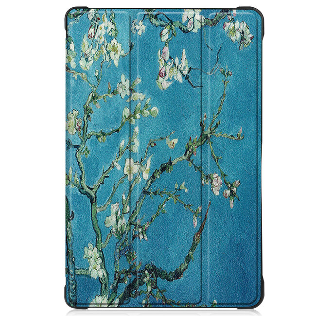 Samsung Galaxy Tab A7 (2020) Hoes - Book Case met TPU cover - Witte Bloesem