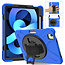 Case2go - Hoes voor Apple iPad Air 10.9 (2020) - Hand Strap Armor Case - Blauw