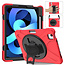 Case2go - Hoes voor Apple iPad Air 10.9 (2020) - Hand Strap Armor Case - Rood