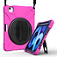 Case2go - Hoes voor Apple iPad Air 10.9 (2020) - Hand Strap Armor Case - Magenta