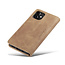 CaseMe - iPhone 12 Mini hoesje - Wallet Book Case - Magneetsluiting - Bruin