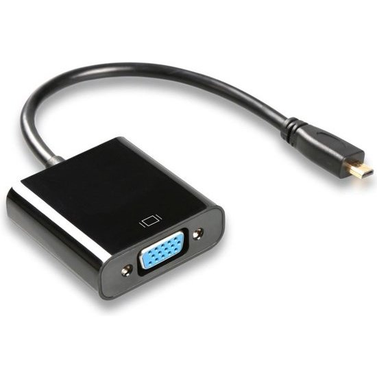 Verovering Eigen beneden Micro HDMI naar VGA Adapter Kabel - 25 cm - 1080p Full HD - Zwart |  Case2go.nl