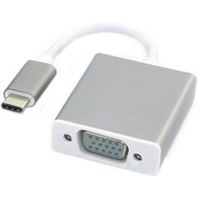 USB 3.1 naar VGA adapter- 20 cm - 1080p - Zilver