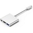 USB-C naar HDMI, USB en USB-C adapter - 20 cm - 1080p - Zilver