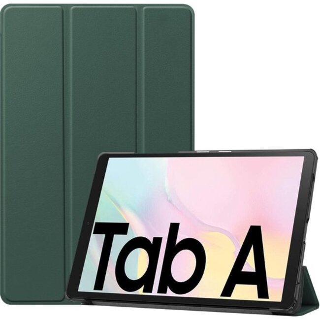 Case2go - Hoes voor de Samsung Galaxy Tab A7 (2020) - Tri-Fold Book Case - Donker Groen