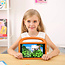Case2go - Kinderhoes voor de Huawei Mediapad M3 Lite / M5 Lite hoes - 8.4 inch - Schokbestendige case met handvat - Sparrow Kids Cover - Oranje