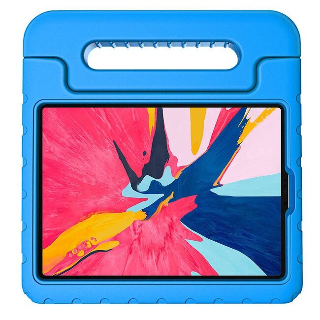 Case2go - Kinderhoes voor de Apple iPad Air 10.9 (2020) - iPad Air 4 - Schokbestendige case met handvat - Blauw