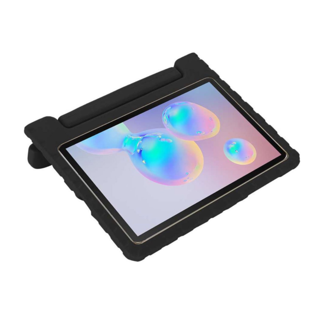 Case2go - Kinderhoes voor de Samsung Galaxy Tab S6 Lite - Schokbestendige case met handvat - Zwart
