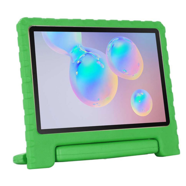 Case2go - Kinderhoes voor de Samsung Galaxy Tab S6 Lite - Schokbestendige case met handvat - Groen
