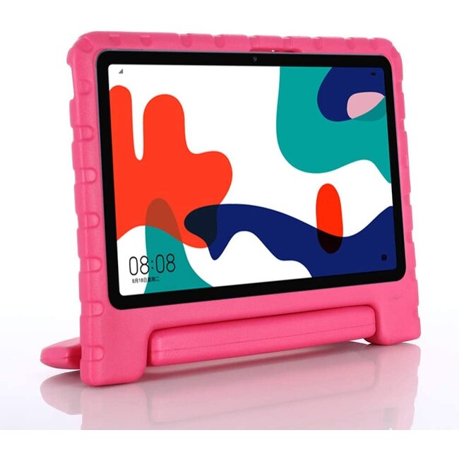 Case2go - Kinderhoes voor de Huawei MatePad 10.4 - Schokbestendige case met handvat - Roze