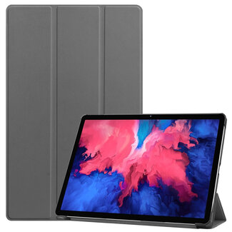 Case2go Lenovo Tab P11 Hoes - 11 Inch - Tri-Fold Book Case - Auto Sleep/Wake Functie - Grijs