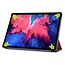 Case2go - Hoes voor de Lenovo Tab P11 - 11 Inch - Tri-Fold Book Case - Auto Sleep/Wake Functie - Donker Rood