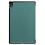 Case2go - Hoes voor de Lenovo Tab P11 - 11 Inch - Tri-Fold Book Case - Auto Sleep/Wake Functie - Donker Groen