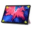 Case2go - Hoes voor de Lenovo Tab P11 - 11 Inch - Tri-Fold Book Case - Auto Sleep/Wake Functie - Flower Fee