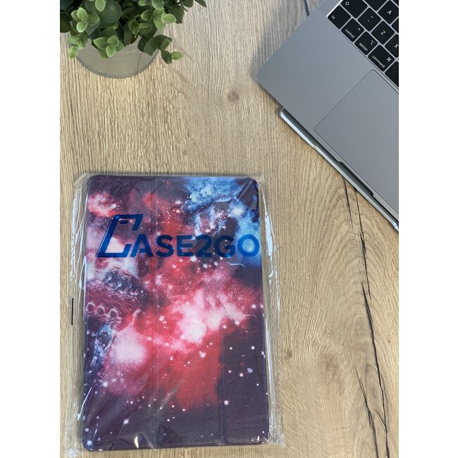 Case2go - Hoes voor de Lenovo Tab P11 - 11 Inch - Tri-Fold Book Case - Auto Sleep/Wake Functie - Galaxy