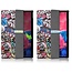 Case2go - Hoes voor de Lenovo Tab P11 - 11 Inch - Tri-Fold Book Case - Auto Sleep/Wake Functie - Graffiti