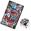 Case2go - Hoes voor de Lenovo Tab P11 - 11 Inch - Tri-Fold Book Case - Auto Sleep/Wake Functie - Graffiti