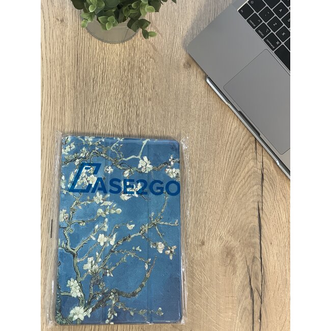 Samsung Galaxy Tab A7 (2020) Hoes - Book Case met TPU cover - Witte Bloesem