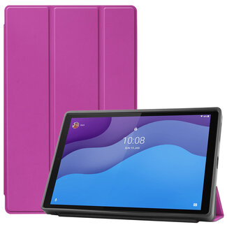 Case2go Lenovo Tab M10 Hoes - 10.1 inch - TB-X306f - Book Case met TPU cover - Paars