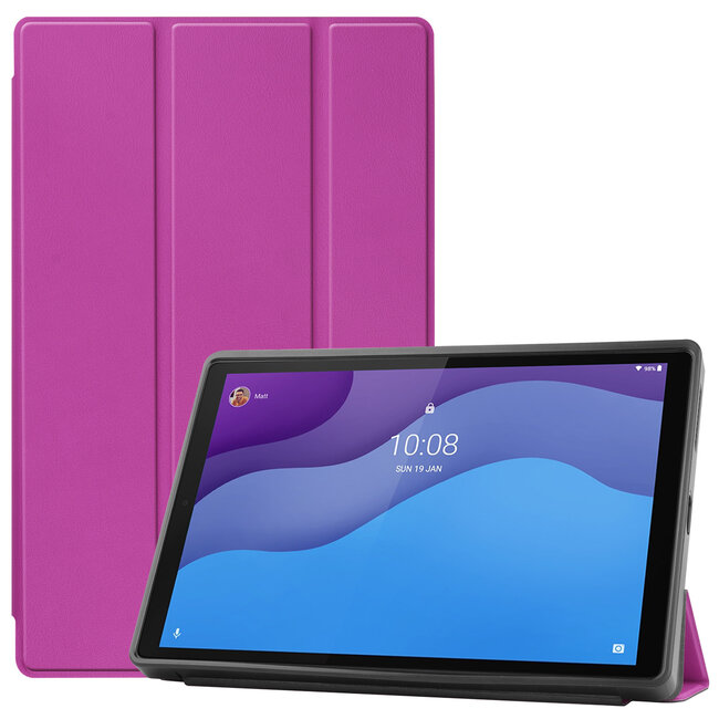 Lenovo Tab M10 Hoes - 10.1 inch - TB-X306f - Book Case met TPU cover - Paars