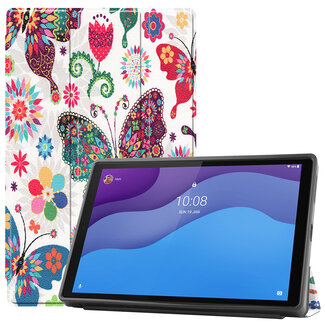 Case2go Lenovo Tab M10 Hoes - 10.1 inch - TB-X306f - Book Case met TPU cover - Vlinders