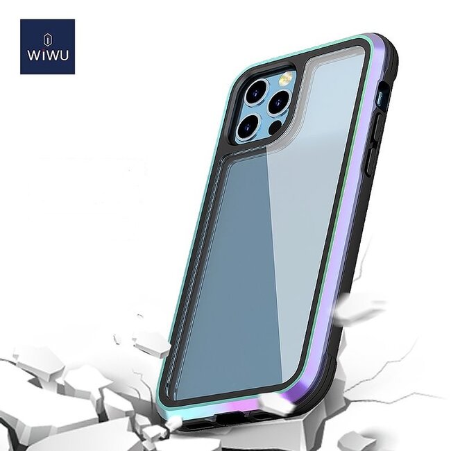 Wiwu - iPhone 12 Pro Max hoesje - Defense Armor Case - Aluminium Back Cover - Zwart