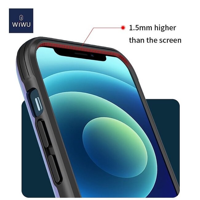 Wiwu - iPhone 12 Pro Max hoesje - Defense Armor Case - Aluminium Back Cover - Zwart