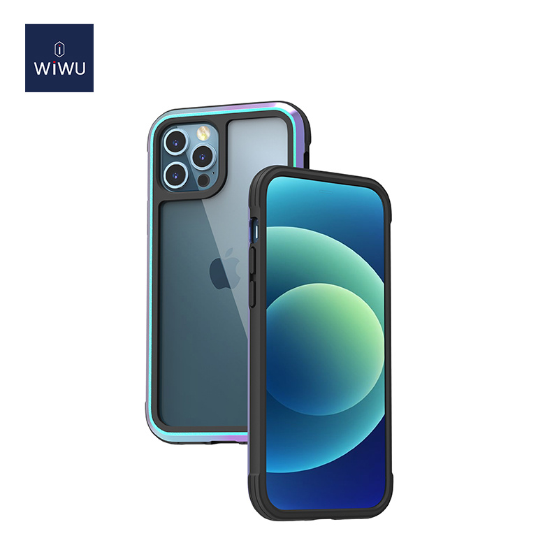 Wiwu - iPhone 12 Pro Max hoesje - Defense Armor Case - Aluminium Back Cover - Zwart afbeelding