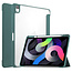 Case2go - Hoes voor de iPad Air 10.9 (2020) - Transparante Case - Tri-fold Back Cover - Donker Groen