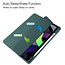 Case2go - Hoes voor de iPad Air 10.9 (2020) - Transparante Case - Tri-fold Back Cover - Donker Groen