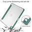 Case2go - Hoes voor de iPad Air 10.9 (2020) - Transparante Case - Tri-fold Back Cover - Donker Groen