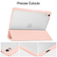 Case2go - Hoes voor de iPad Air 10.9 (2020) - Transparante Case - Tri-fold Back Cover - Roze