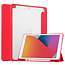 Case2go - Hoes voor de iPad 10.2 (2019 / 2020 / 2021) - Transparante Case - Tri-fold Back Cover - Rood