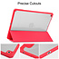 Case2go - Hoes voor de iPad 10.2 (2019 / 2020 / 2021) - Transparante Case - Tri-fold Back Cover - Rood