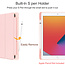 Case2go - Hoes voor de iPad 10.2 (2019 / 2020 / 2021) - Transparante Case - Tri-fold Back Cover - Roze