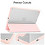 Case2go - Hoes voor de iPad 10.2 (2019 / 2020 / 2021) - Transparante Case - Tri-fold Back Cover - Roze