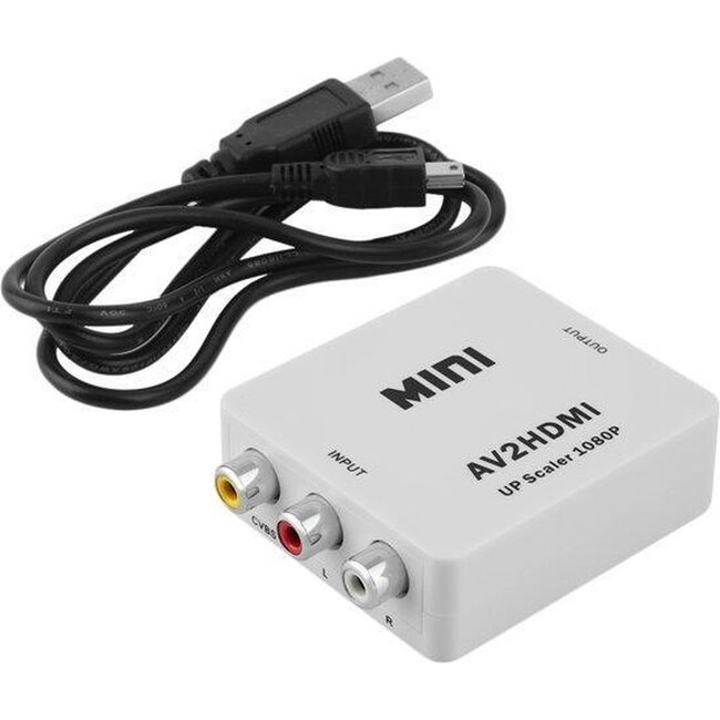 Tulp naar HDMI Converter - AV / Composiet RCA To HDMI Audio Video Kabel Adapter - Wit