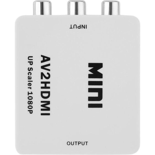Tulp naar HDMI Converter - AV / Composiet RCA To HDMI Audio Video Kabel Adapter - Wit
