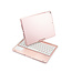 iPad 10.2 2019 / 2020 / 2021 case - QWERTY - Bluetooth Toetsenbord hoes - met Touchpad & Toetsenbord verlichting - 360 graden draaibaar - Rose Goud