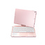 iPad 10.2 2019 / 2020 / 2021 case - QWERTY - Bluetooth Toetsenbord hoes - met Touchpad & Toetsenbord verlichting - 360 graden draaibaar - Rose Goud