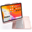 Case2go iPad Pro 12.9 (2020) - QWERTY - Bluetooth Toetsenbord hoes - Toetsenbord verlichting en Touchpad - 360 graden draaibaar -Rosé-Goud